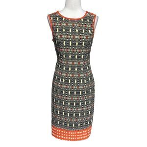 Musette Sleeveless Abstract Shift Dress Size 6